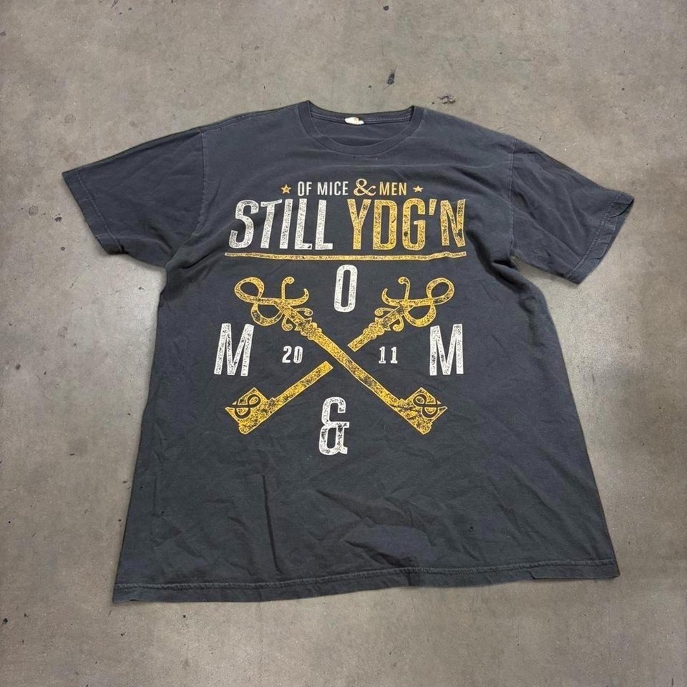 Of Mice & Men Still YDG'N Band Shirt 2011 Black Bay Island Mens XL